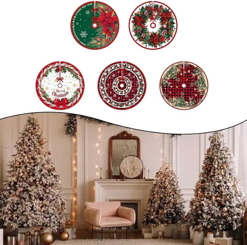 تنورة شجرة الكريسماس بتصميم فني كرتوني ممتع للعطلات مقاس D - Image 3